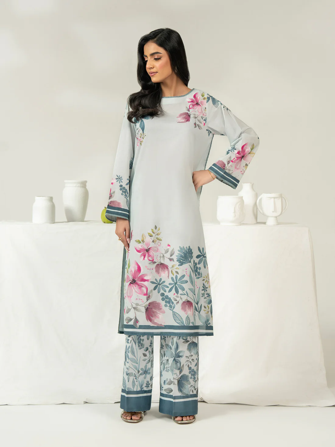 U4384ST-2PC-199_2_-2PieceCambricSuit-Printed_Unstitched Mahaveera Stitched Lawn - Image 3
